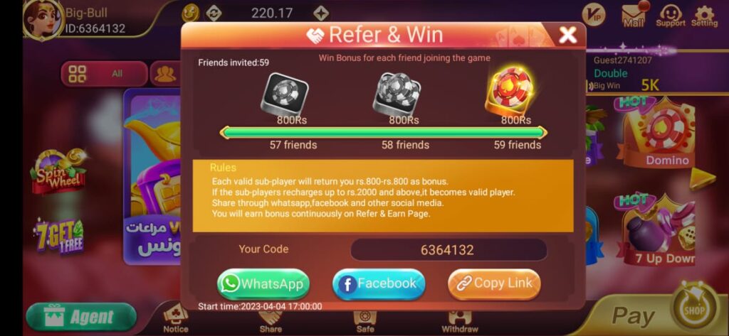 teen patti no 1 bonus